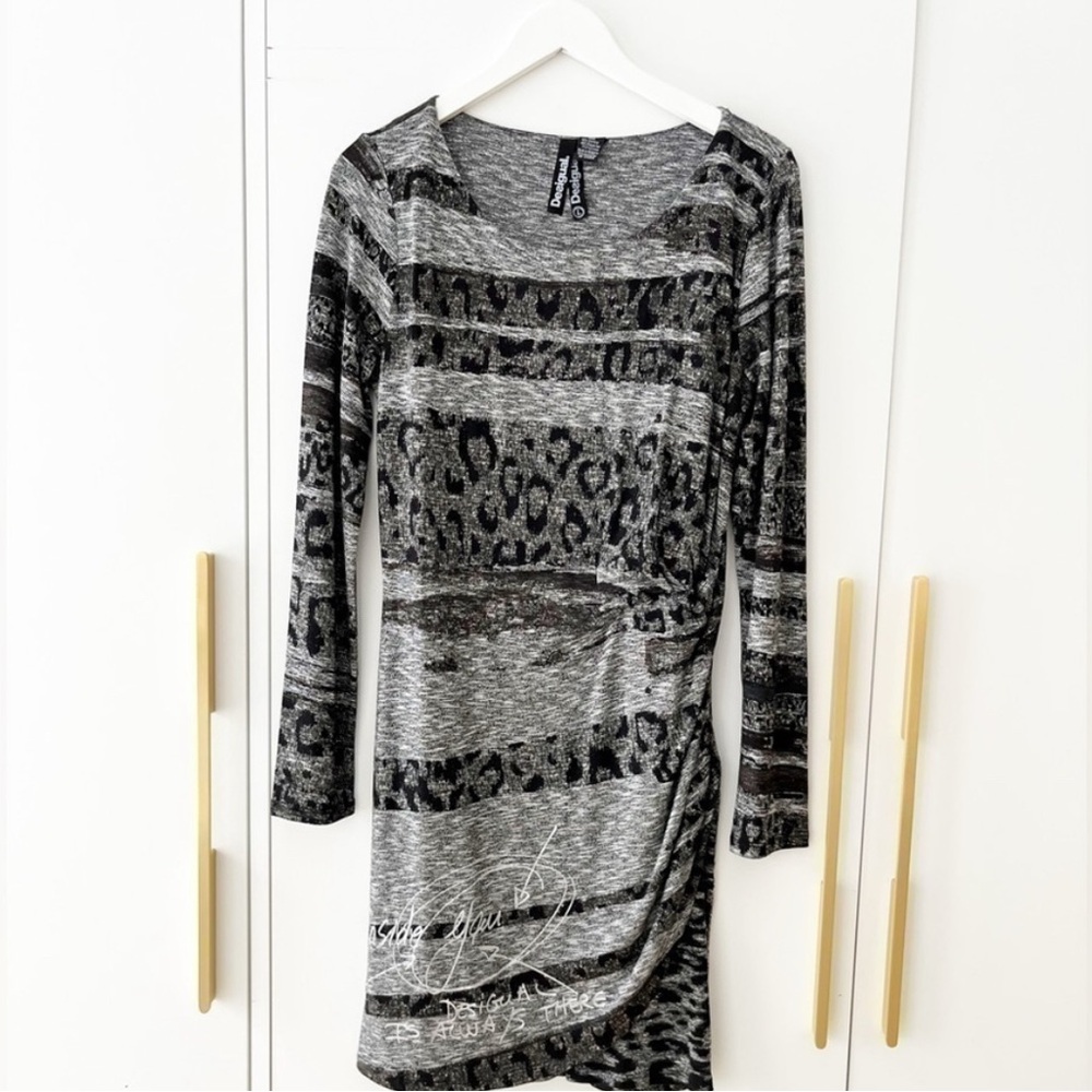 Desigual Gray Knit dress size large
